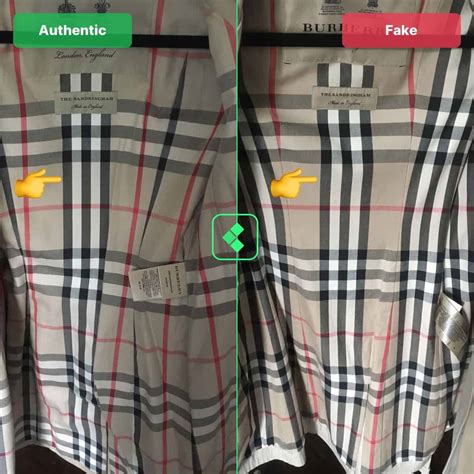 burberry pattern real vs fake|identify burberry raincoat.